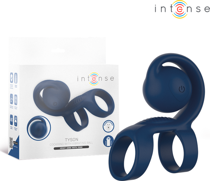 Cockring met vibrerende bal INTENSE Tyson Ø 3,2 cm Cockring met vibrerende bal INTENSE Tyson Ø 3,2 cm