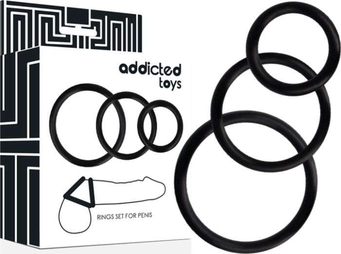 Anillos Pene ADDICTED TOYS Set met drie maten