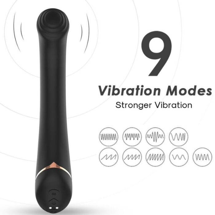 ARMONY Falt Hoofd Silicone Vibrator in Zwart ARMONY Falt Hoofd Silicone Vibrator in Zwart