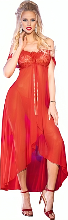 Babydoll Chilirose CR 3716 Rood L/XL Elegantie