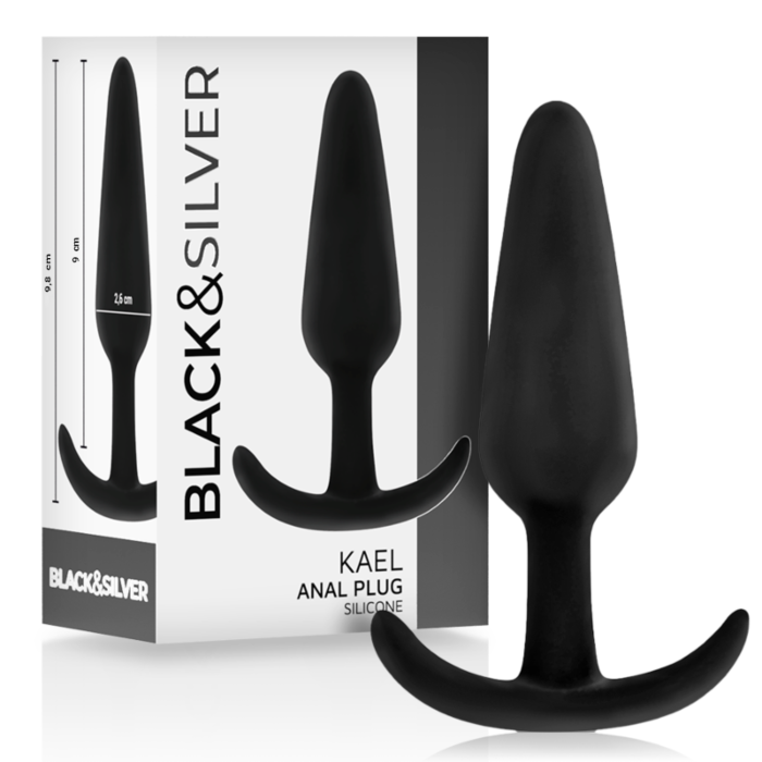 Anaalplug BLACK&SILVER Kael met medium handvat Anaalplug BLACK&SILVER Kael met medium handvat