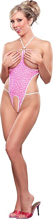 Open body Exposed Pink Leopard L/XL Open body Exposed Pink Leopard L/XL
