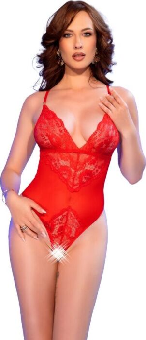 Body Chilirose CR 4870 Crotchless Rode Lingerie