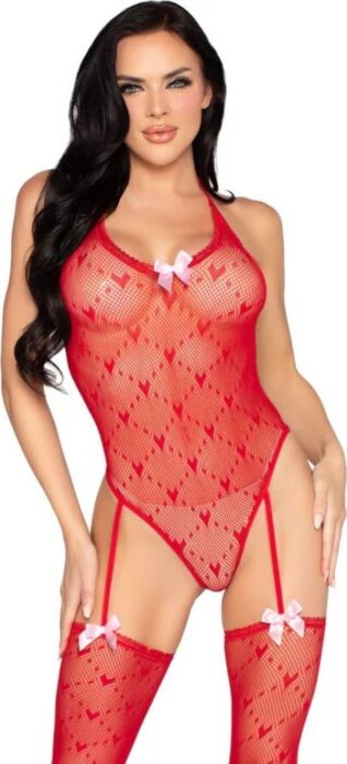 Body met Liguero Leg Avenue Open Back Rood Body met Liguero Leg Avenue Open Back Rood