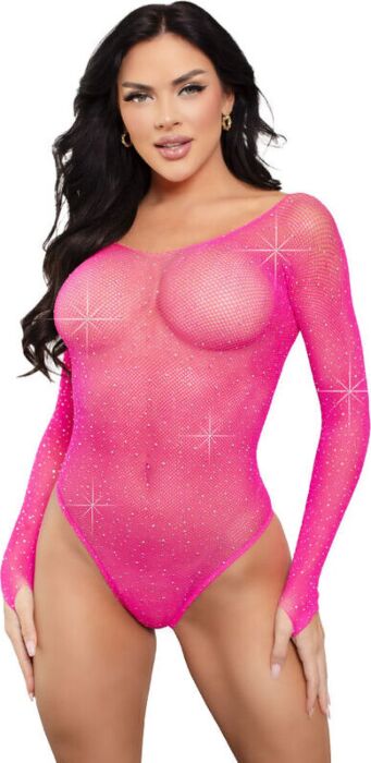 Body Leg Avenue Fucsia met Lange Mouwen Body Leg Avenue Fucsia met Lange Mouwen