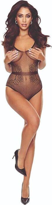 Bodystocking PASSION BS115 Zwart - Sensuele Lingerie Bodystocking PASSION BS115 Zwart - Sensuele Lingerie