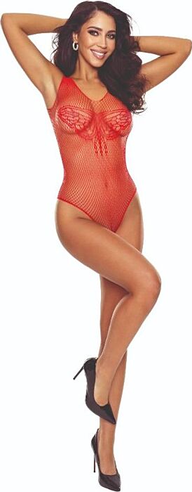 Bodystocking PASSION BS109 Rood | Sensueel Ontwerp Bodystocking PASSION BS109 Rood | Sensueel Ontwerp