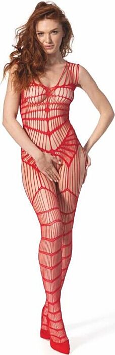 Bodystocking PASSION BS 102 Rood Uniek Ontwerp