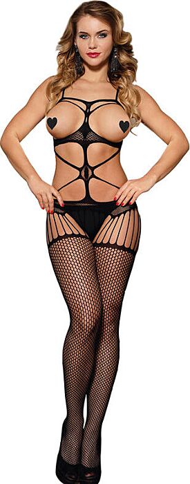 Bodystocking Sublime 952044 Open Cup Zwart