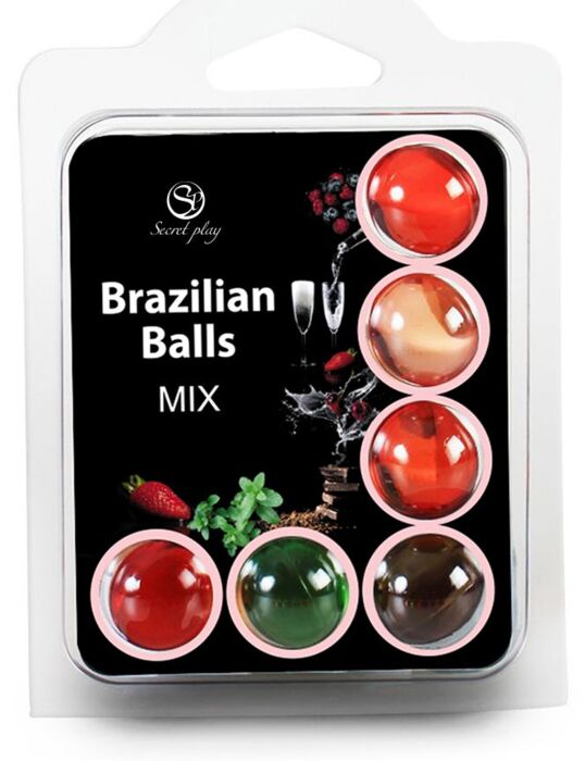 Brazilian Balls SECRETPLAY - 6 Hot Balls met fruitgeur