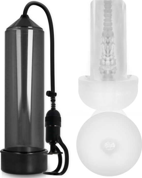 Erectiepomp PUMP ADDICTED RX5 Black met Masturbator