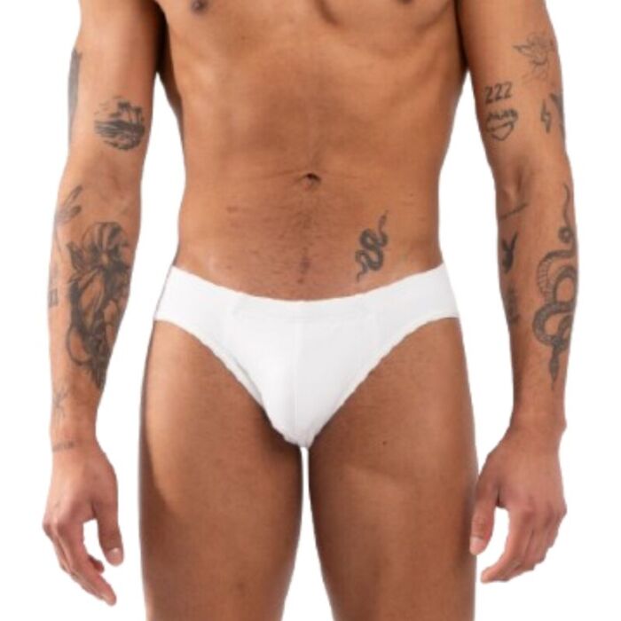 Slips BURN 021 WHITE SLIP XL met glimmende details Slips BURN 021 WHITE SLIP XL met glimmende details