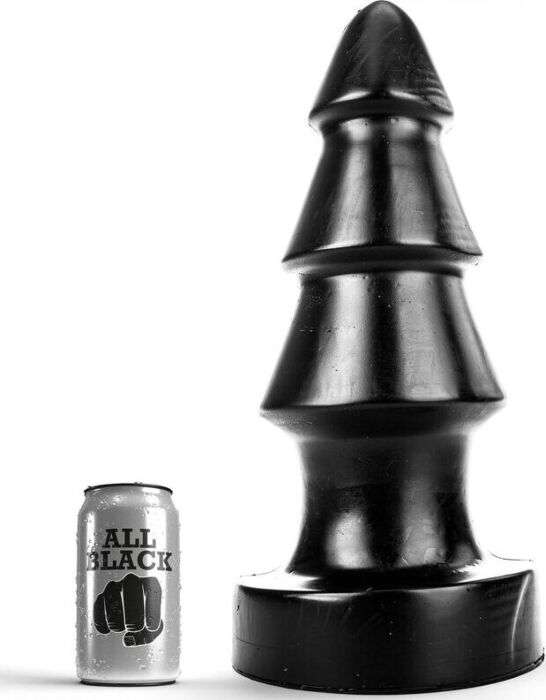 Buttplug ALL BLACK 40 CM met kerstboomvorm