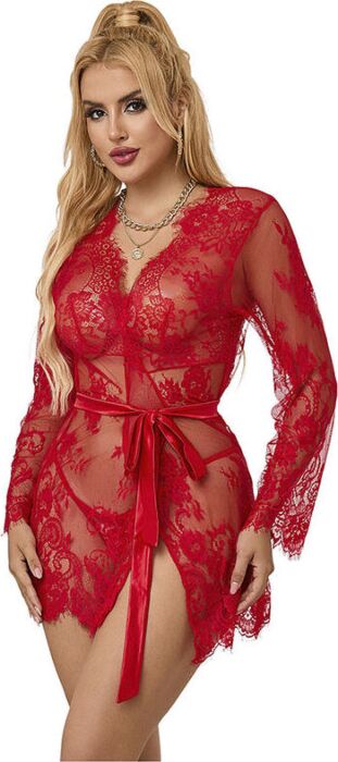Camisón van Lace SUBBLIME 953782 Rood L/XL Camisón van Lace SUBBLIME 953782 Rood L/XL
