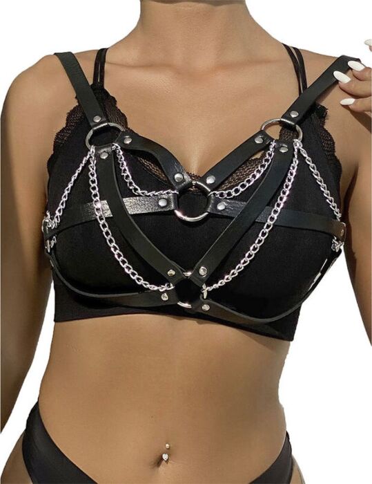 Cintuur Bondage Punk SUBBLIME - Zwart Kleur