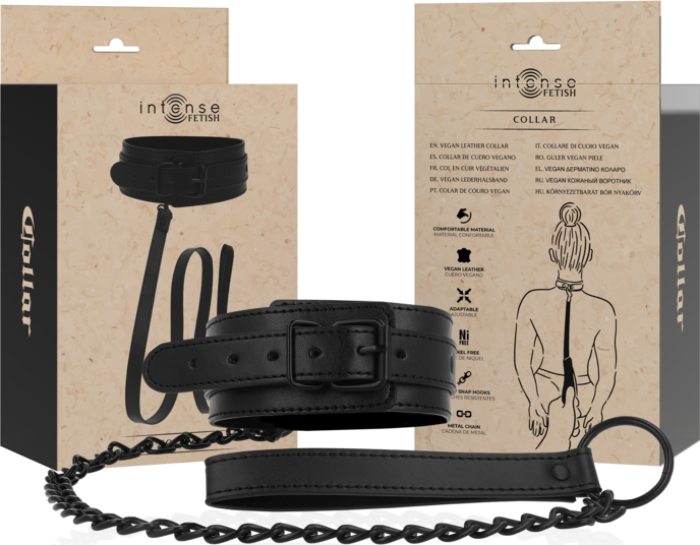 BDSM Collier INTENSE FETISH Vegan Leer