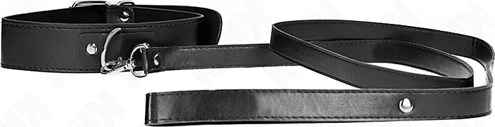 BDSM Collar KINK Fino Zwart 116 cm - Elegantie