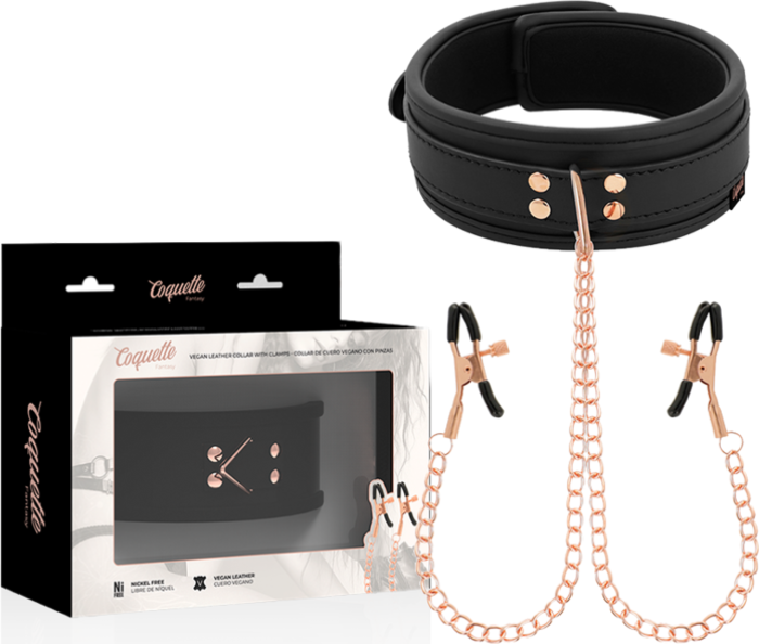 Halsband Coquette Neopreen Klemmen