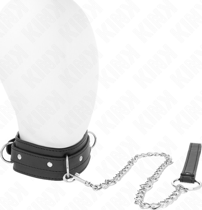 BDSM KINK Collar met Leash 65 cm - Verstelbaar