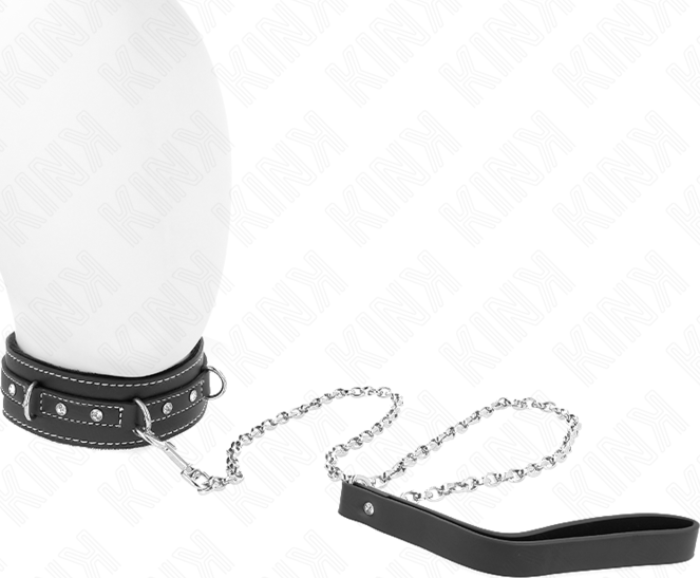 KINK Collar met Leash 105 cm - Elegant BDSM Speeltje