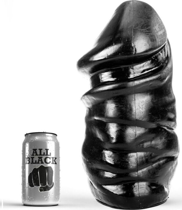 Anale dildo ALL BLACK 33 cm zonder ballen