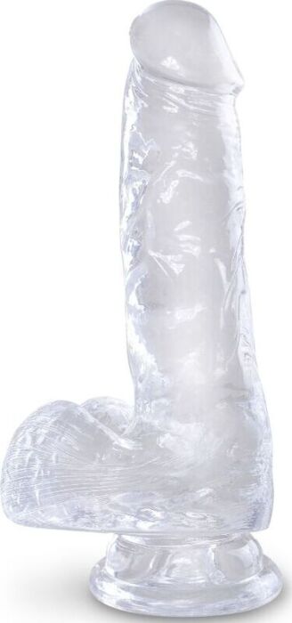 Realistische dildo KING COCK Clear 13,5 cm