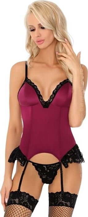 Corset LIVCO AGRAFENA Burdeos Sensueel Set