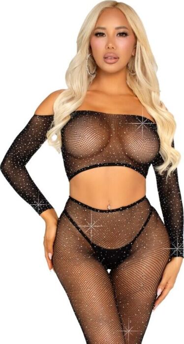 Crop Top & Legging Leg Avenue Glamoureus