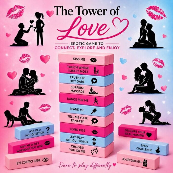 Spellen voor Stellen DIVERTY SEX Love Tower Game Spellen voor Stellen DIVERTY SEX Love Tower Game