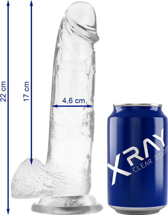 Dildo Crystal Clear 22 cm - Realisme Transparant