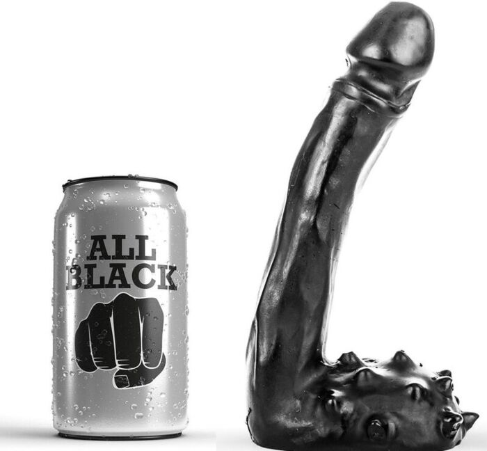Dildo ALL BLACK 19 cm realistisch slank Dildo ALL BLACK 19 cm realistisch slank