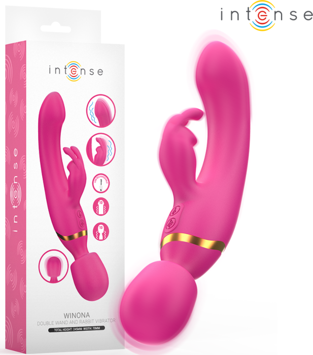 Vibrator INTENSE Winona Dubbelfunctie Rabbit & Wand Vibrator INTENSE Winona Dubbelfunctie Rabbit & Wand