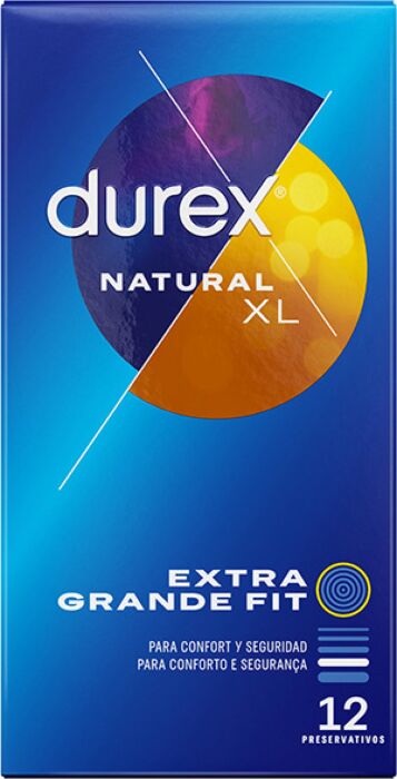 Natuurlijke XL Condooms Durex 12 stuks.