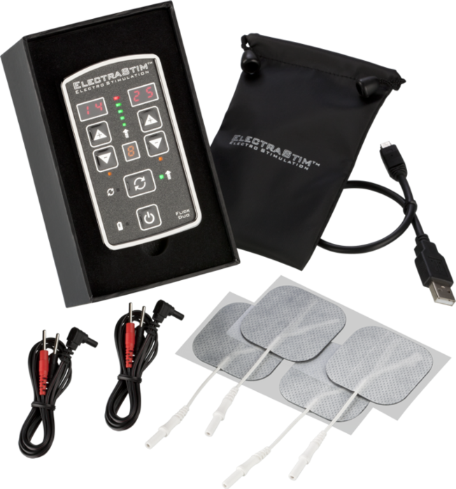 ElectraStim Flick Duo e‑stim stimulator met 2 kanalen