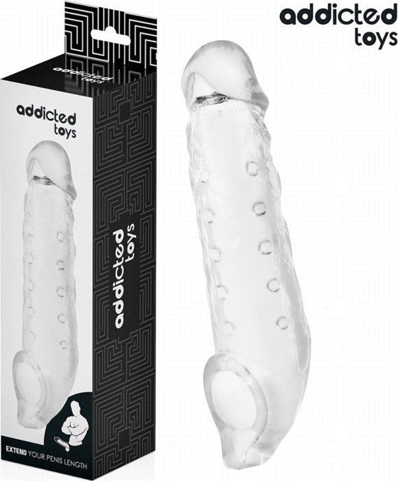 Funda voor de Penis Addicted Toys M Transparant Funda voor de Penis Addicted Toys M Transparant