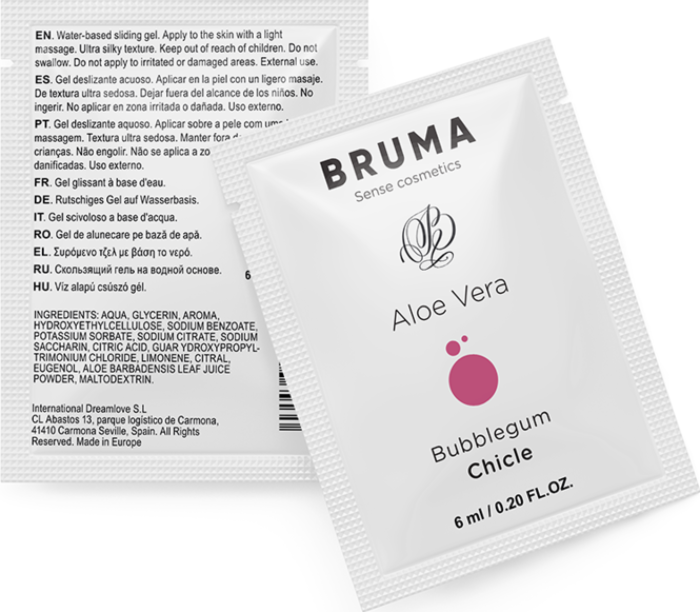 Lubricant BRUMA 6 ML Aloe Vera Kauwgom Smaak Lubricant BRUMA 6 ML Aloe Vera Kauwgom Smaak