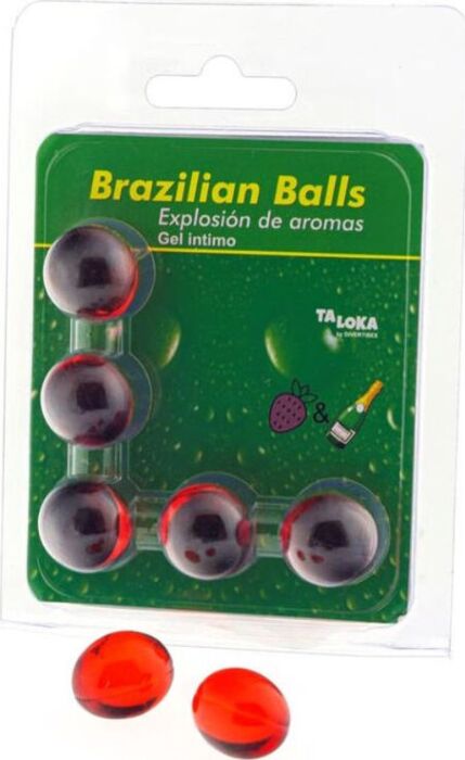Intieme Gel Brazilian Balls Aardbeien & Champagne