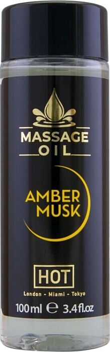 Massage olie HOT Amber & Musk 100 ml voor ontspanning Massage olie HOT Amber & Musk 100 ml voor ontspanning