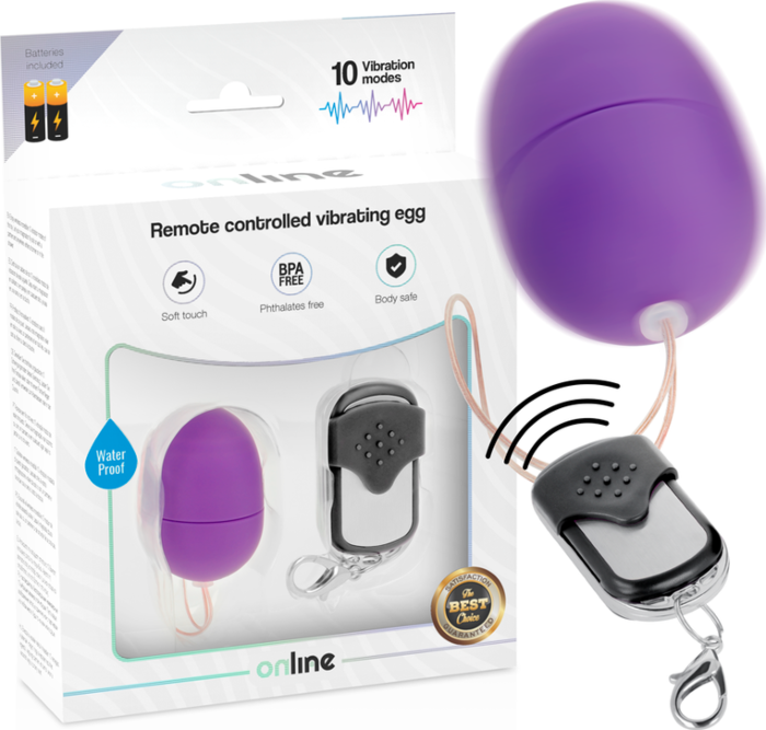 Eier vibrator ONLINE met afstandsbediening en 10 vibratiemodi