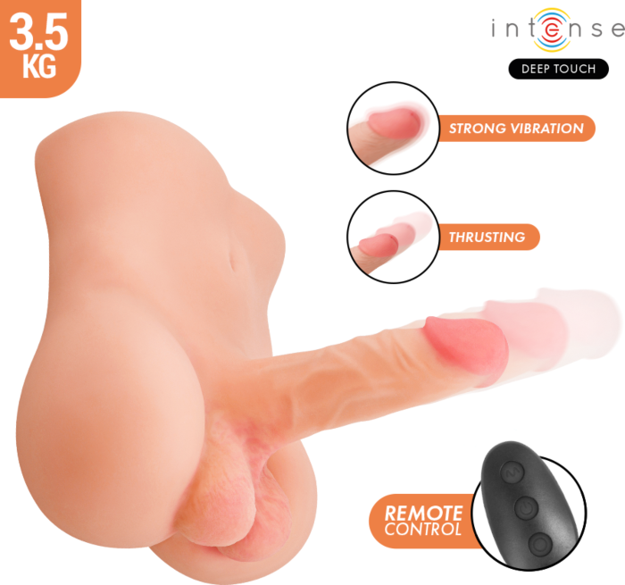 Realistische Vibrator INTENSE BODIES Damien - Torso met Dildo