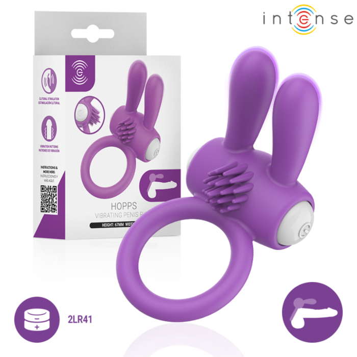 Vibrerende Ring INTENSE HOPPS met Clitorisstimulatie Vibrerende Ring INTENSE HOPPS met Clitorisstimulatie