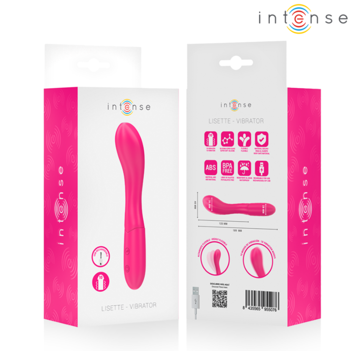 Vibrator INTENSE LISETTE 19 cm Flexibel met 10 Vibraties Vibrator INTENSE LISETTE 19 cm Flexibel met 10 Vibraties