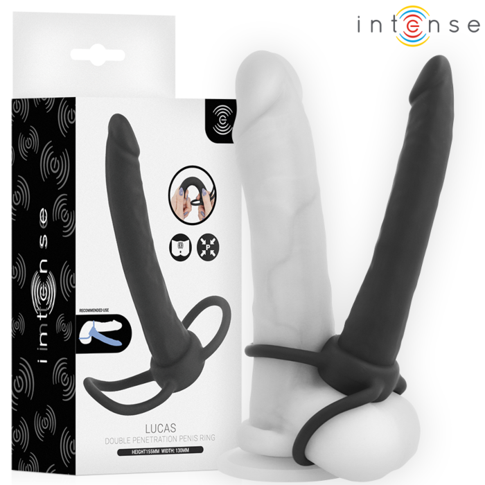 Anale dildo INTENSE FOR HIM LUCAS met penis- en testikelring