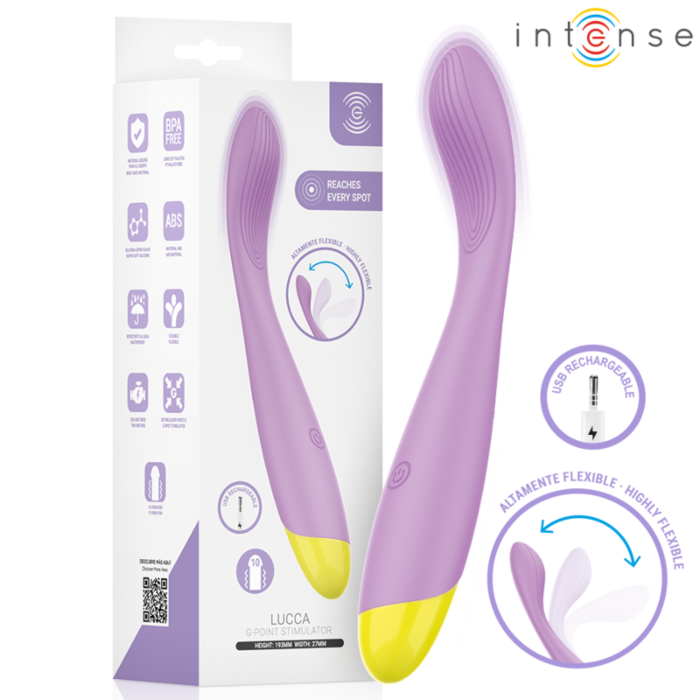 Vibrateur INTENSE LUCCA Flexibel G-spot Stimulatiemiddel Vibrateur INTENSE LUCCA Flexibel G-spot Stimulatiemiddel