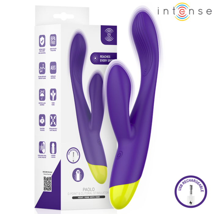 INTENSE Paolo Oplaadbare Rabbit voor G-Punt en Clitoris INTENSE Paolo Oplaadbare Rabbit voor G-Punt en Clitoris