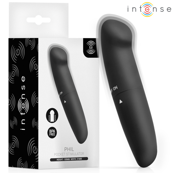 G-spotvibrator INTENSE FUN TOYS PHIL zwart 13 cm