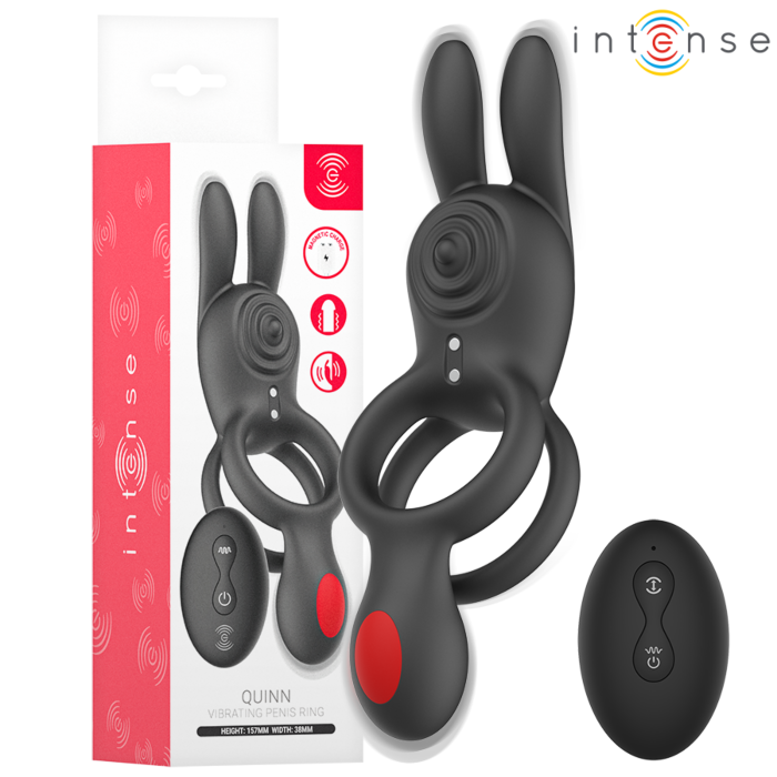 Vibratie Ring INTENSE FOR HIM Quinn met afstandsbediening Vibratie Ring INTENSE FOR HIM Quinn met afstandsbediening