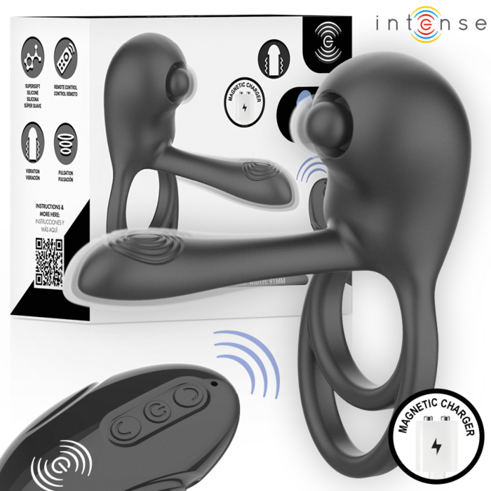 INTENSE REMOTE CONTROL SPIKE Vibrerende Penisring INTENSE REMOTE CONTROL SPIKE Vibrerende Penisring