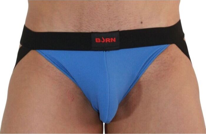 Jockstrap BURN 008 Blauw/Zwart - Sensueel Design