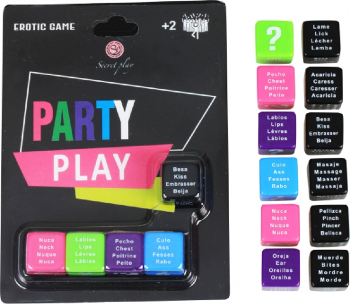 Spel SECRETPLAY Party Play met 5 dobbelstenen voor volwassene